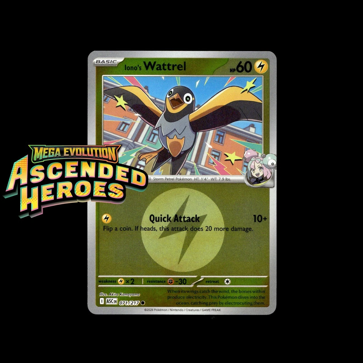 Iono's Wattrel Pokémon TCG Cards for sale