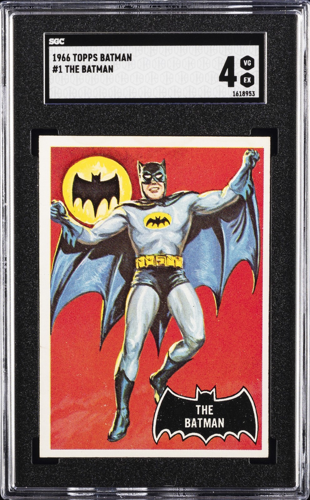 1966 TOPPS BATMAN #1 THE BATMAN SGC 4