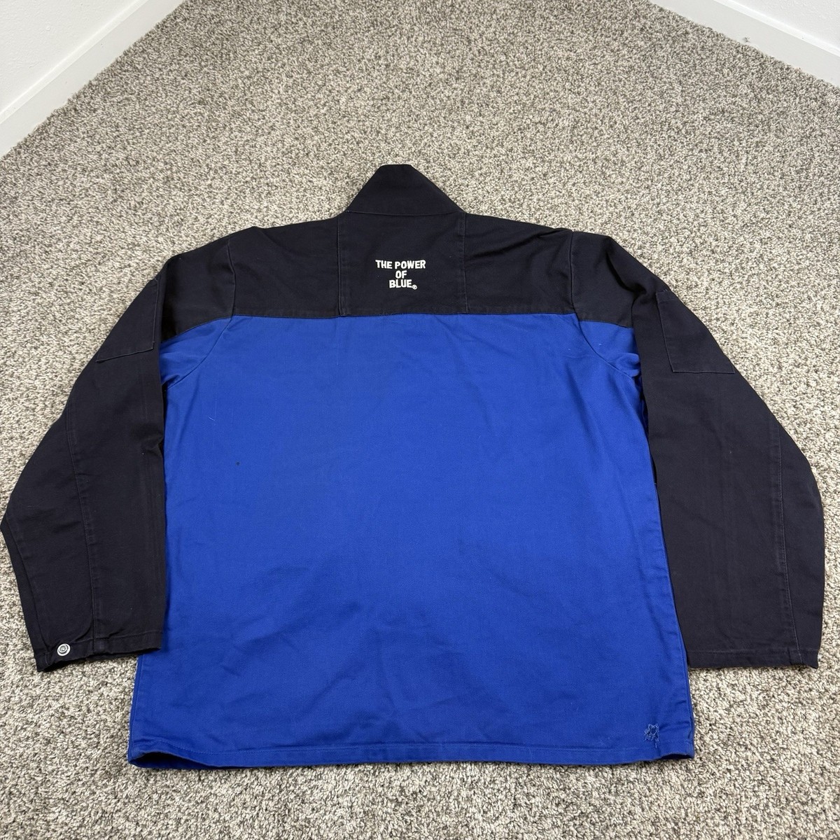 Miller FR Welding Jacket Mens XL Blue INDURA Westex Snap Workwear 