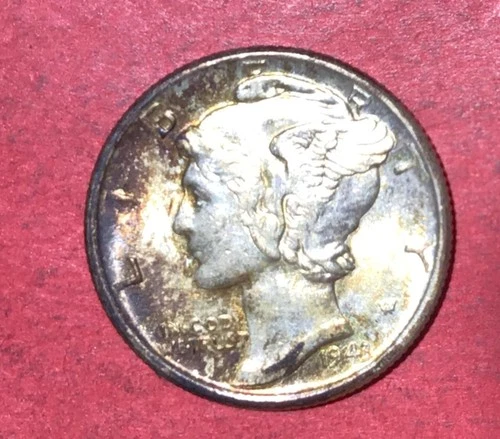 1943D US Mercury SILVER Dime "DENVER" Mint! Choice AU! Old US Coin!