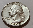 CH Unc 1959 Washington Quarter 25c 90% Silver              (X31)