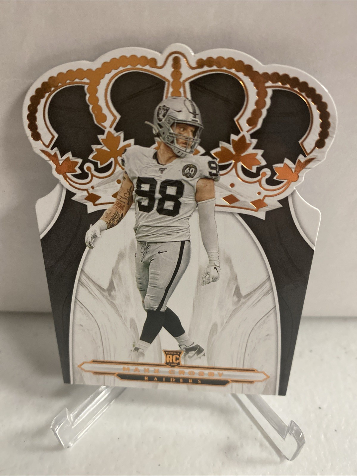 MAXX CROSBY 2019 Panini Chronicles Crown Royale #CR-21 Rookie RC Oakland Raiders
