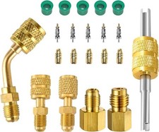 Adapter for Mini Split System, 5/16 Female 1/4 Male Flare, 1/2 to 1/4 Flare Vacu