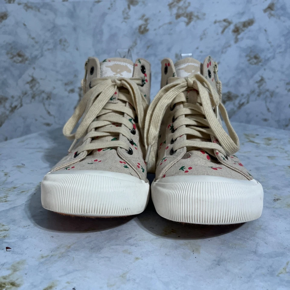 Rocket Dog Jazzin Hi Women's Size 7.5 Shoes Beige Red Cherry Athletic Sneakers - Image 2 of 4