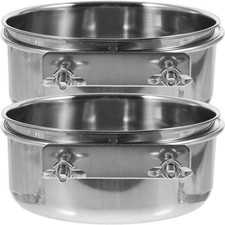 2 Pcs Bird Feeder Cage Accessory Parrot Food Bowl Container Feeding