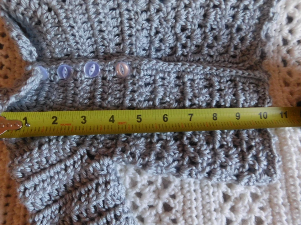 Conjunto Suéter Sombrero Botines Gris 0-3 Meses Bebé Ganchillo Bebé Hecho a Mano Infantil - Gris Foto 3 de 4