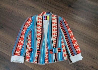 $590 MSGM Colorful OPEN JACKET, Geometry Patterns IT 42/US S-M *** VERY GOOD ***