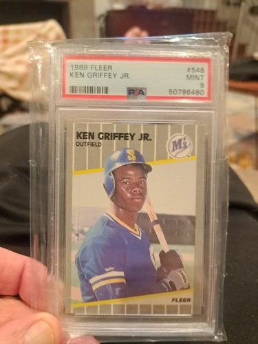 1989 FLEER KEN GRIFFEY JR Jr #548 ROOKIE CARD  PSA 9  HOT 🔥 CARD