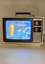 Vintage 1981 Sharp 13F22 Linytron Plus CRT TV 13" Retro Gaming Television