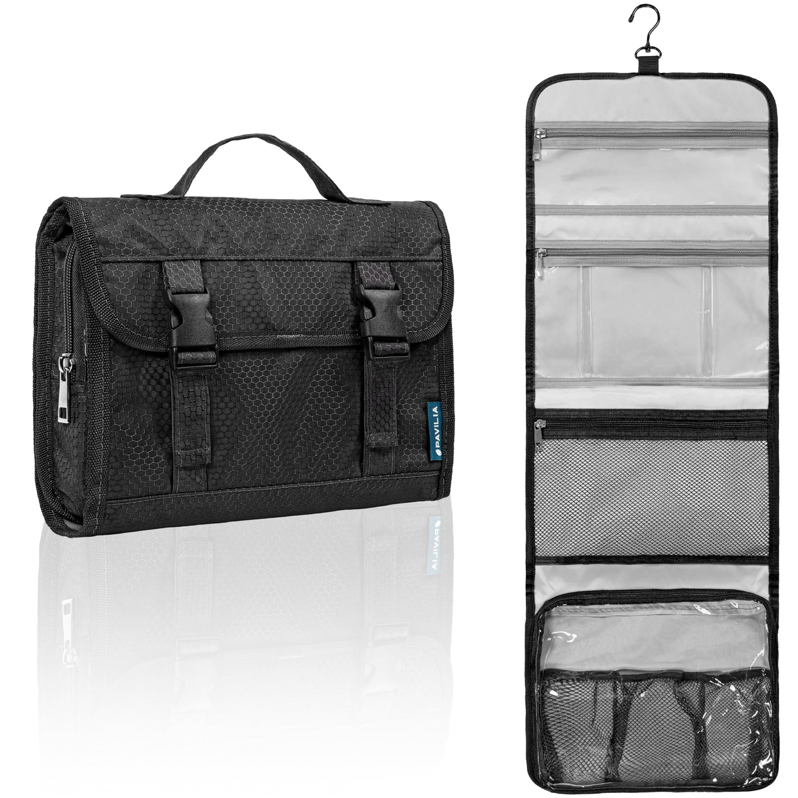 Large Capacity Travel Hanging Toiletry Bag for Women and Men, Perfect Makeup Organizer Kit with Water-Resistant Design