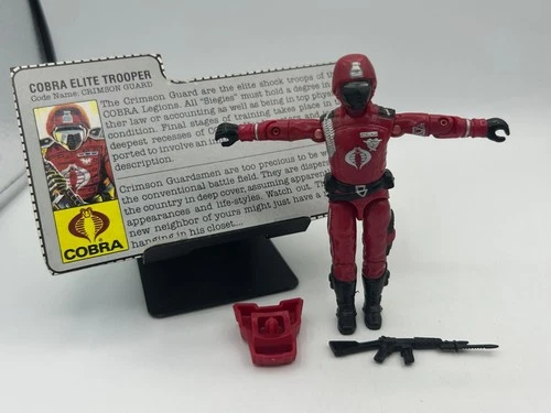 Vintage GI Joe 1985 Crimson Guard 100% Complete w/ Filecard (Hollow Backpack)