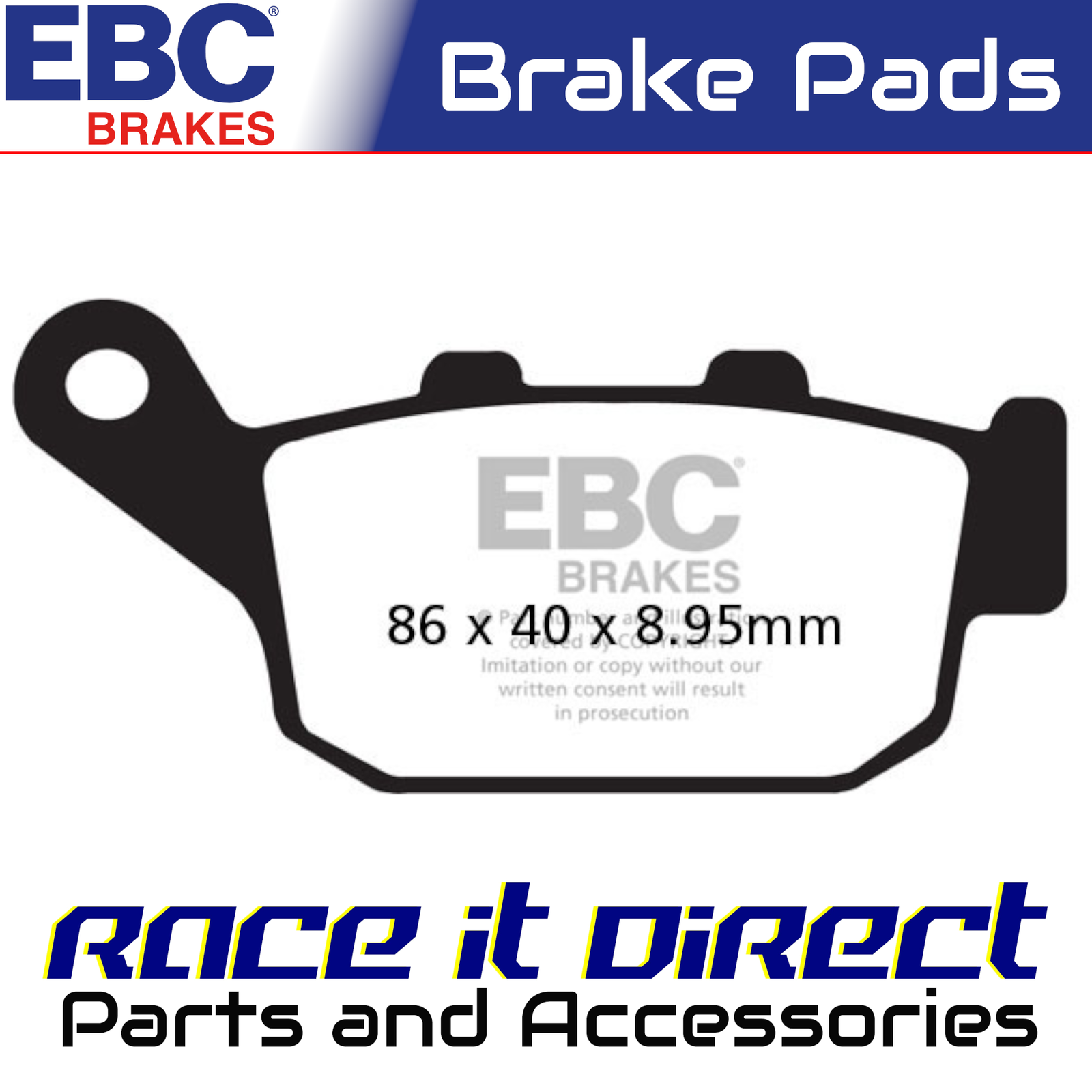 Brake Pads for HONDA CBR 500 R ABS 2013-2024 Rear EBC