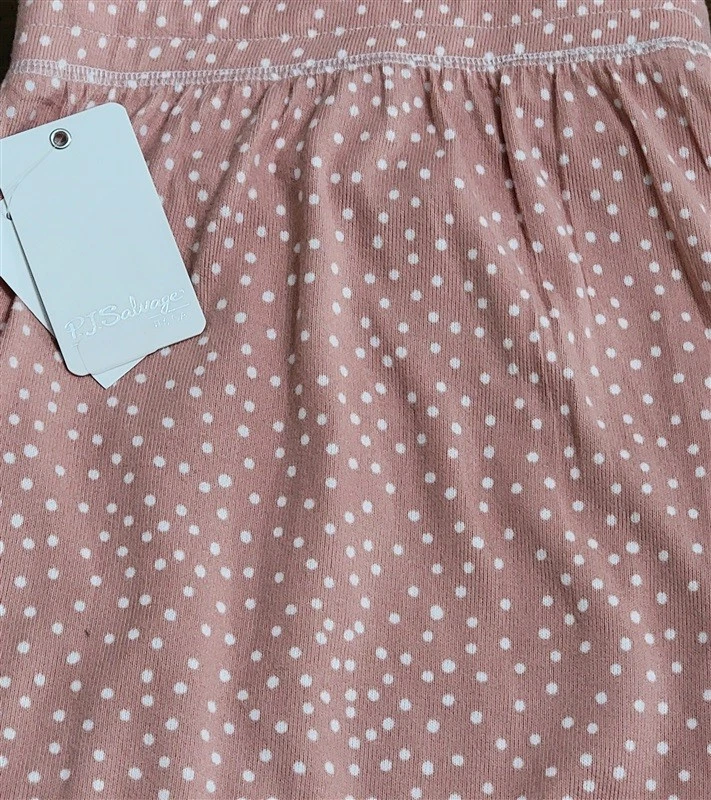 NWT PJ Salvage 2X Dusty Rose Polka Dot Peachy Jersey Joggers Pants 112957 - Image 3 of 3