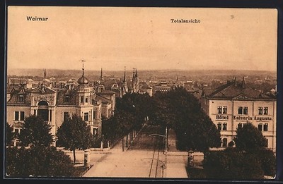 Ansichtskarte Weimar / Thüringen, Totalansicht der Stadt 