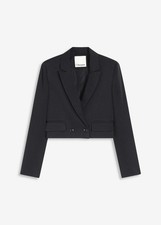 Kurzblazer Gr. 50 Schwarz Damen-Blazer Sakko Jacke Neu