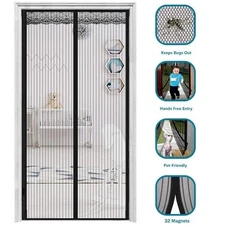Magnetic Screen Door Retractable Mesh Net Pet Patio Hands Free Mosquito Magic