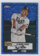 2021 Chrome Platinum Anniversary Blue Mini-Diamond Refractor Ji-Man Choi 0o5t
