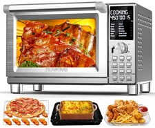 Nuwave Bravo Pro Smart Toaster Oven Countertop, True Air Fryer Combo w/Improved