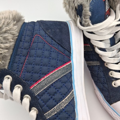 Superdry Donna Scarpe da Ginnastica Hi Top Scarpe Foderate in Pelliccia Taglia 6/39 Navy Casual - Foto 9 di 14