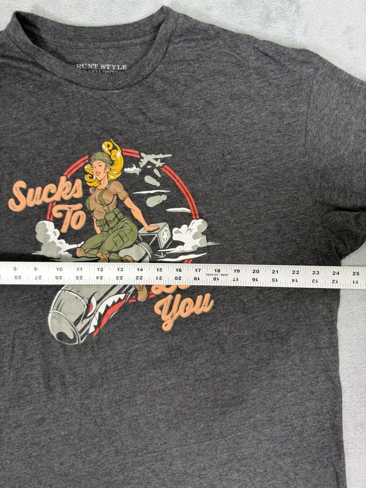 Camiseta Estilo Grunt XXL Gris Hombres Estampado Gráfico Freedom Sucks To Be You Spell Out Foto 4 de 4