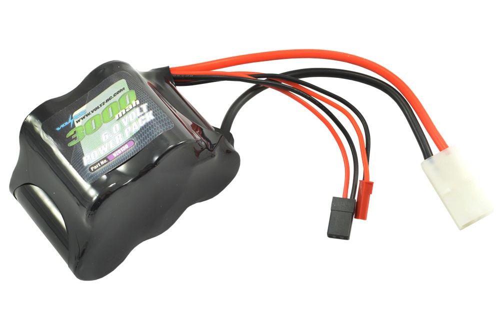 Voltz 3000mAh 6V Rx Receiver Sub-C Hump Pack 1/5 RC Car Battery w/BEC JR TAMIYA