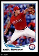 2013 Topps Update #267 Nick Tepesch Rangers RC 8 - NM/MT