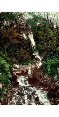 1912 Glen Sannox Waterfall Isle Of Arran Scotland To NY Postcard-Divided Back