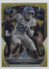 2022 Bowman U Chrome Yellow Refractor 68/75 Tony Grimes #75 n0c