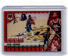 2020-21 Panini Mosaic #4 Paul George Montage Mosaic Red
