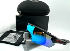 OAKLEY RADAR EV PATH MATTE BLACK BLUE AFTERMARKET POLARIZED SUNGLASSES OO9208