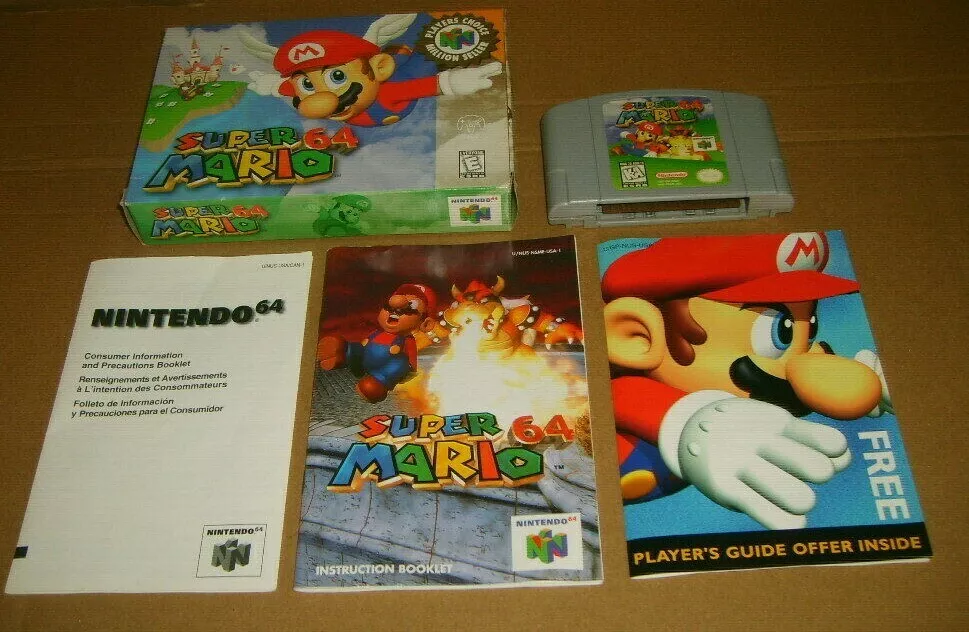 Vintage Super Mario 64 Nintendo 64 Tested Works Very Clean N64 