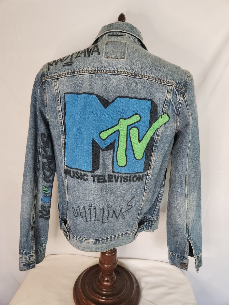 🔥🚨Vintage American Eagle Yo MTV Raps Denim Jacket Med. EUC