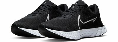 Nike Men's React Infinity Run Flyknit 3 Black/White Running Shoes 2022 NEW