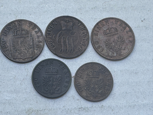 Scheidemünze 3 Pfennig 1858 1852 1867 A Preußen Schaumburg 2 Pfennig Konvolut - Bild 7 von 13