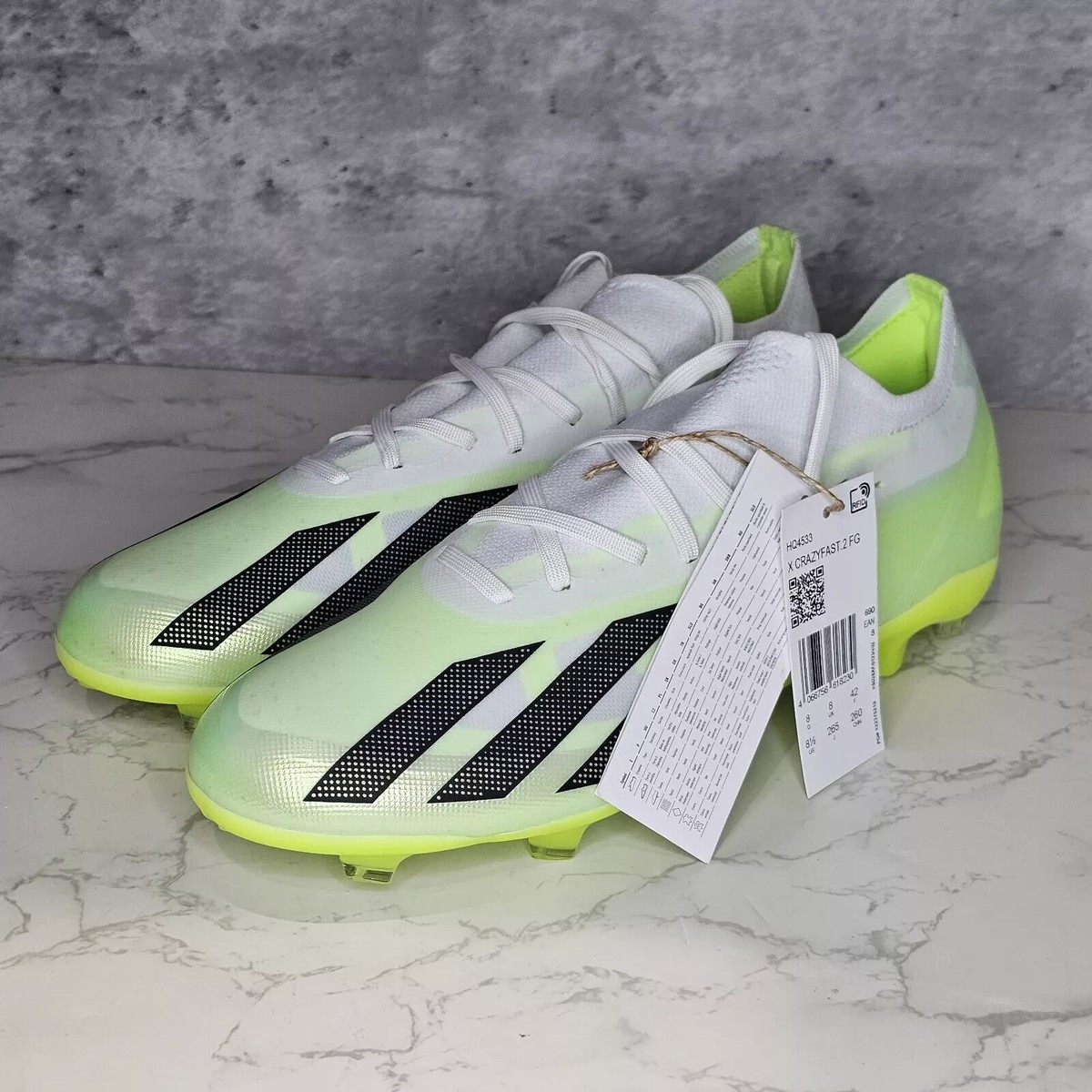 Adidas X Crazyfast .2 FG Lime Green Black White Football