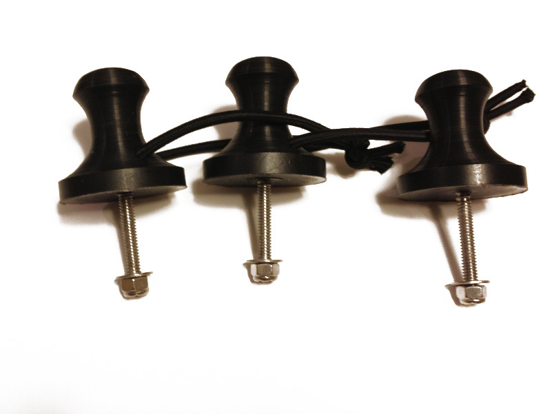 Snagless Push Pole Holder Set 1.5" Black Thru Mount eBay