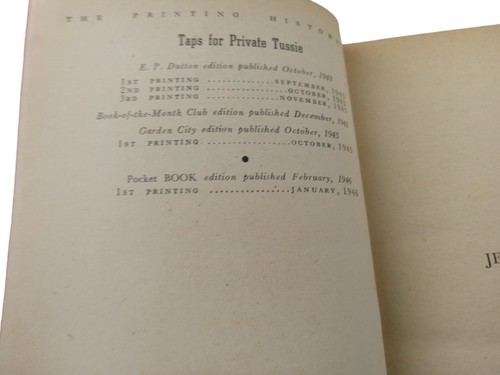 1946 TAPS FOR PRIVATE TUSSIE Jesse Stuart Pocket Book 357 Vintage Paperback Book - Picture 5 of 10