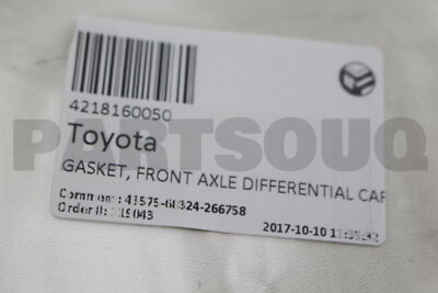 4218160050 Genuine Toyota GASKET, FRONT AXLE DIFFERENTIAL CARRIER