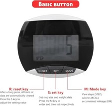 Portable Pedometer for Sports Walking with Step, Calorie Distance Counter Includ