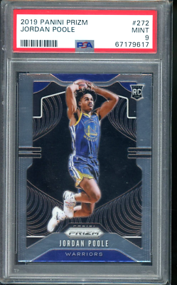 2019-20 Prizm Jordan Poole RC Rookie #272 PSA 9 Mint Warriors