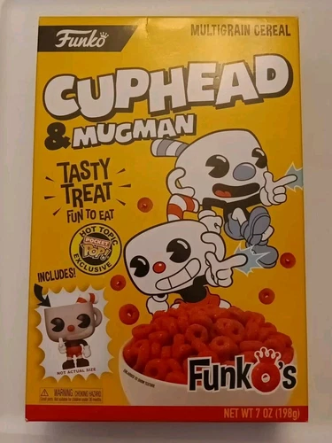 Funko Cuphead & Mugman Cereal w Pocket Pop! Hot Topic Exclusive Unopened
