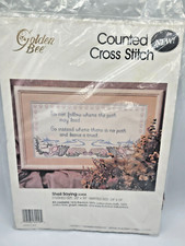 Golden Bee Shell Saying Counted Cross Stich Kit 60458 New