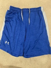 Mens Under Armour L  Shorts Blue Gray Large