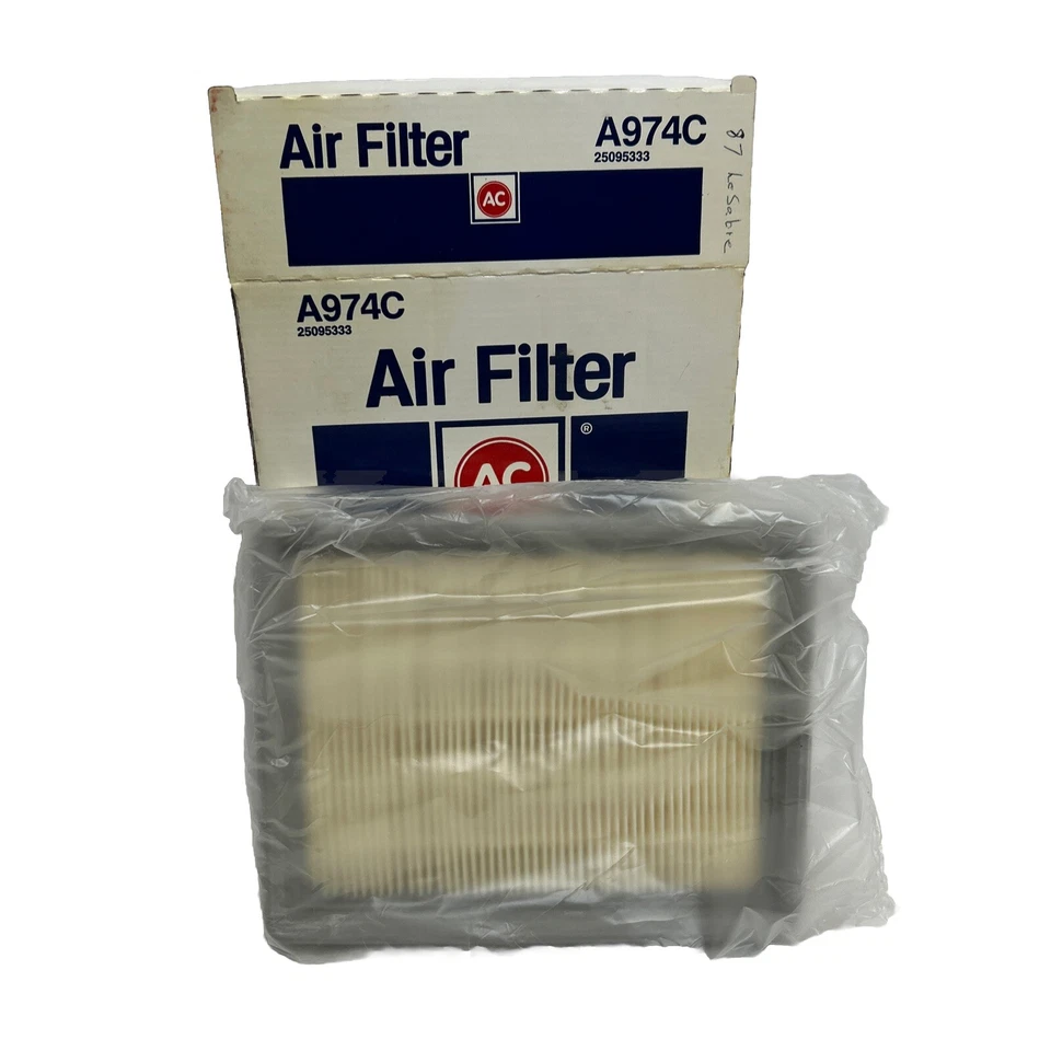 Filtro de aire AC Delco A974C 25095333 Buick Oldsmobile 86-88 Nuevo de Lote Antiguo Foto 3 de 4