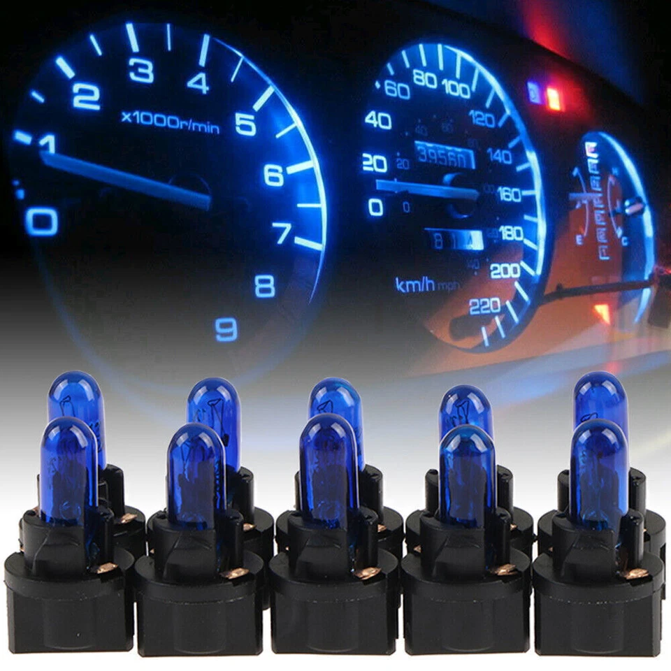 10 Piezas T5 SMD LED Instrumento Medidor Tablero Bombillas Indicadoras Lámpara Azul Foto 4 de 4