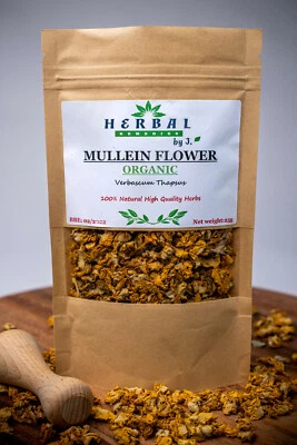 HERBAL REMEDIES Mullein Flower Tea Verbascum Dried Herb Dziewanna ORGANIC Cough Bronchitis Cold
