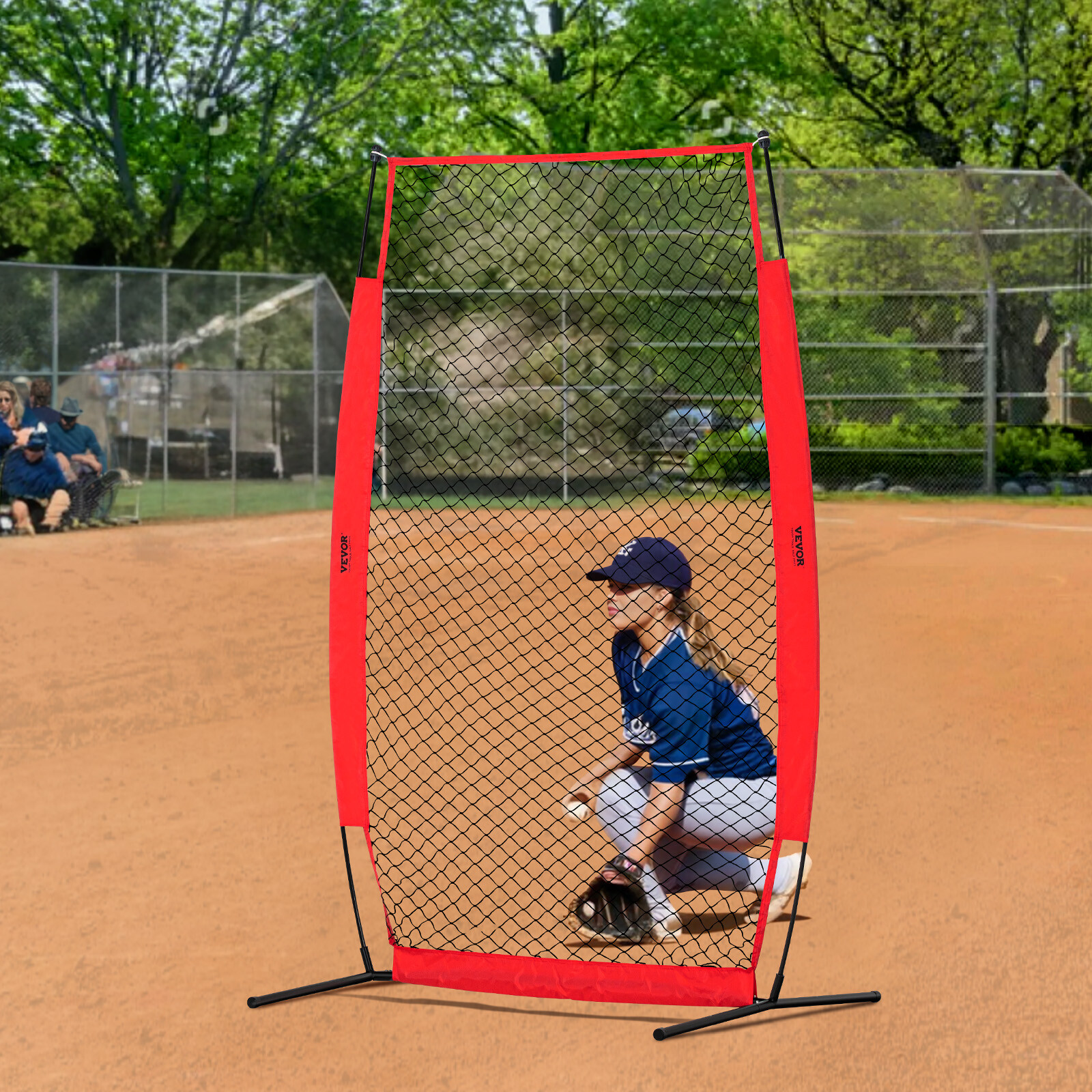 Écran protecteur de baseball VEVOR en acier robuste noir