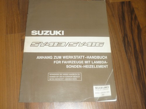 SUZUKI BALENO 413 416 mit LAMBDA-SONDEN-HEIZELEMENT Update WERKSTATT HANDBUCH