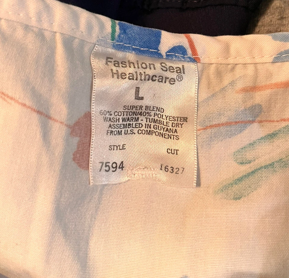 Blusa Médica Floral Fashion Seal Healthcare 7594 Talla Grande L Foto 3 de 4