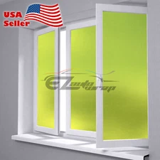 4"x8" Sample Neon Yellow Frosted Film Glass Bathroom Window Security Privacy
